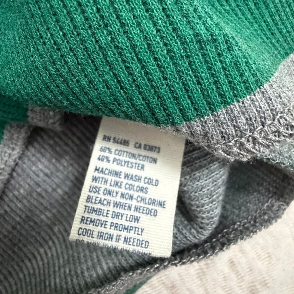 Y2K American Eagle Men's Striped Thermal Shirt Green Gray Long Sleeve XL NWOT - Picture 5 of 7